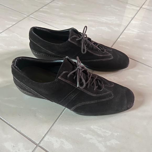 #2747 Bruno Magli HandMade Italy Brown Lace Up Casual Shoes Sole Suede 13M main image 7